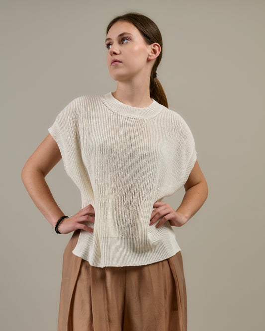 AFRODITE | Gilet in Lino e Viscosa