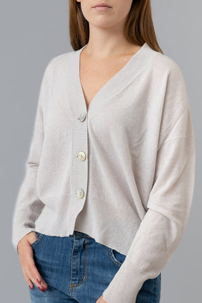 GENNY | Cardigan in Cashmere, Merino e Viscosa